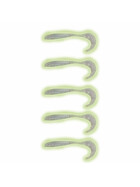 5 Stk Gummifisch Twister Leuchtkder UV Slim Tail 11 cm 05