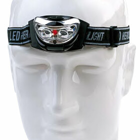 3 LED Kopflampe mit Rotlicht