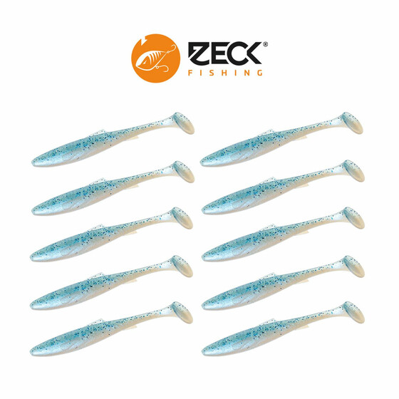 10 Zeck Dude Gummifische Barsch 7,6 cm Blue Ice
