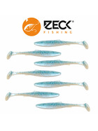 7 Zeck Dude Gummifisch Zander 10,2 cm Blue Ice