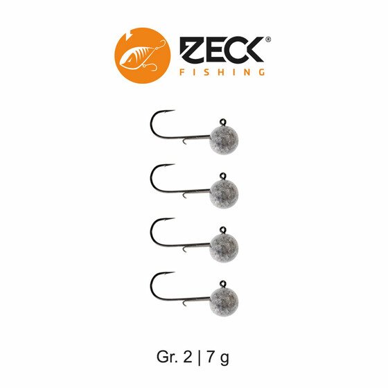 Zeck Jigkpfe Rundkopf Jig Haken Gr. 2 7 g