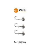 Zeck Jigköpfe Rundkopf Jig Haken Gr. 1/0 18 g 1