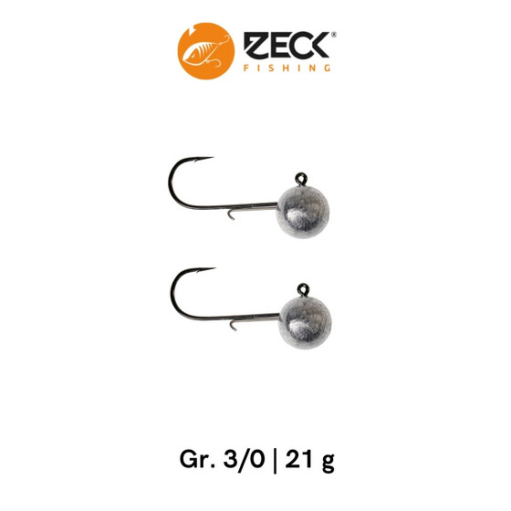 Zeck Jigkpfe Rundkopf Jig Haken Gr. 3/0 21 g