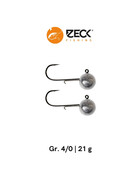 Zeck Jigköpfe Rundkopf Jig Haken Gr. 4/0 21 g 1