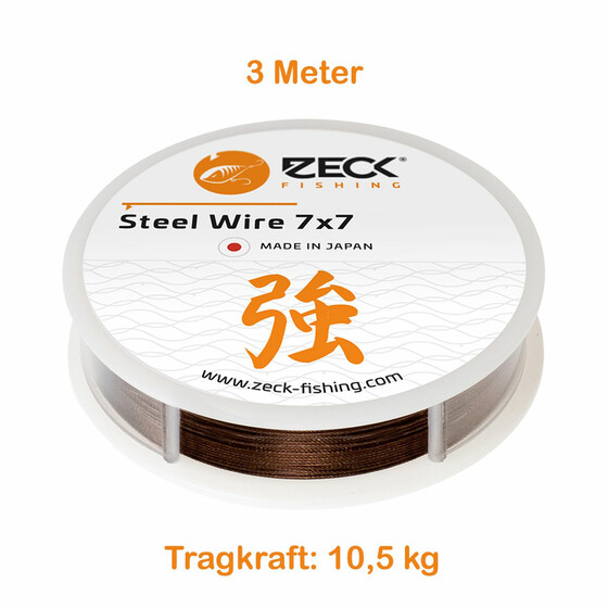 Stahlvorfach 7x7 Zeck Steel Wire 3 m 10,5 kg