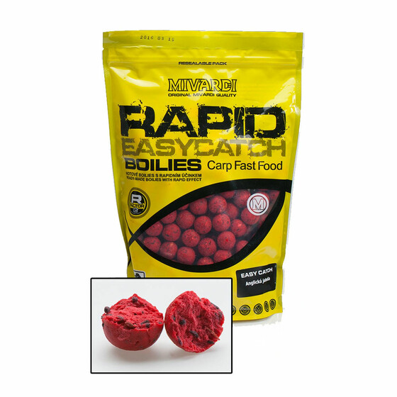 Mivardi Rapid Boilies 950 g Easy Catch 24 mm English Strawberry