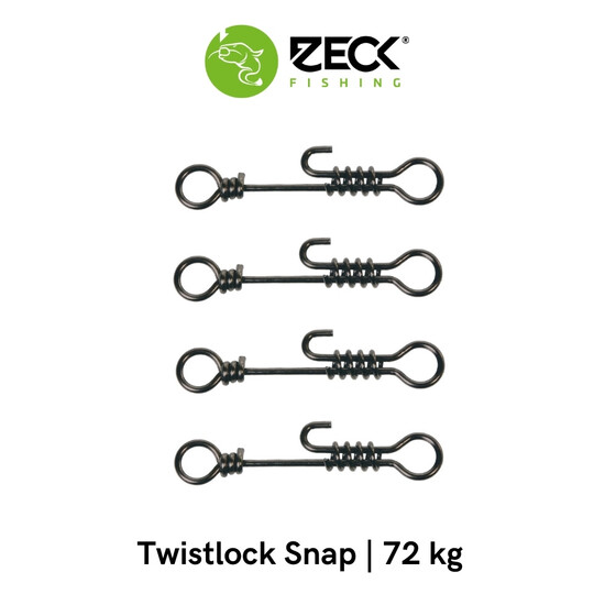 4 Schnurverbinder Zeck Twistlock Snap black 72 kg