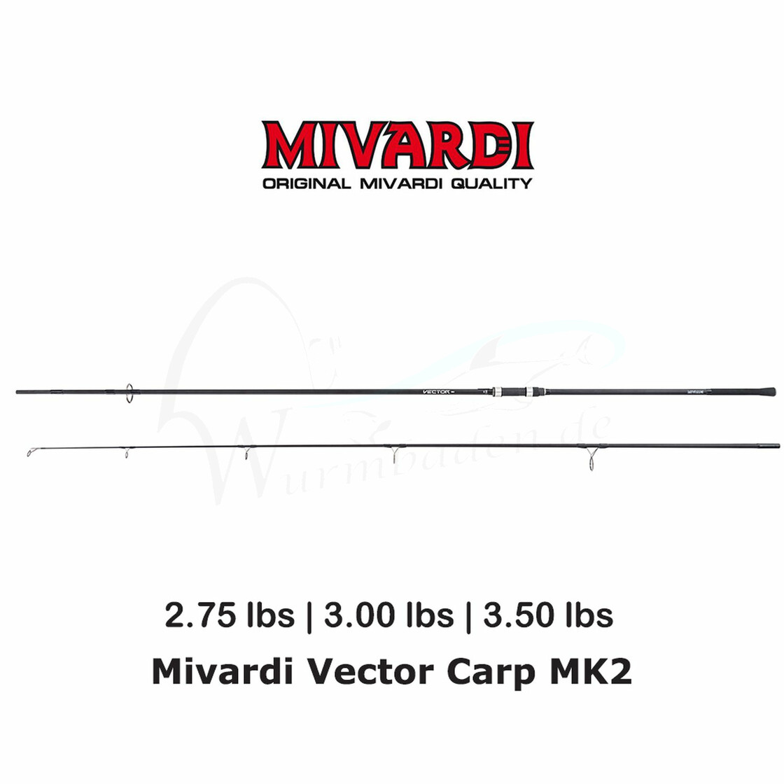 Mivardi Vector Carp MK2 Karpfenrute 3-teilig 2.75-3.50 lbs Karpfen Steckruten 