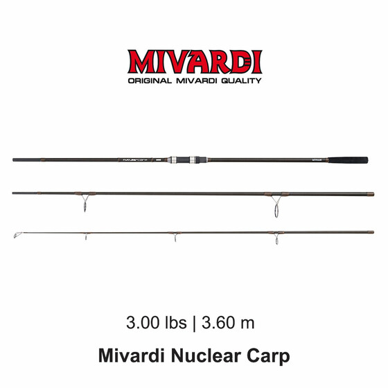 Mivardi Nuclear Carp Karpfen Steckrute 3-teilig 3,60 m 3.00 lbs