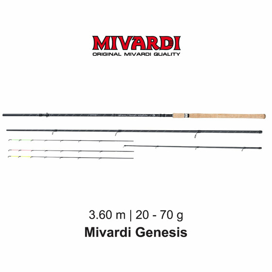 Heavy Feederrute 3-teilig Mivardi Genesis 3,60 m 20 - 70 g