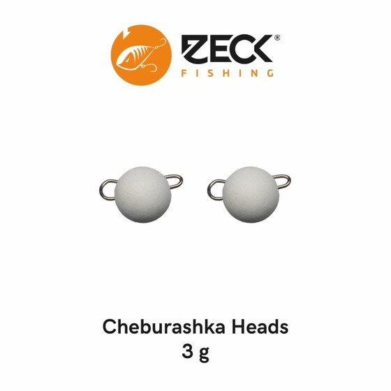 2 Zeck Cheburashka Jig Heads weiß 3 g