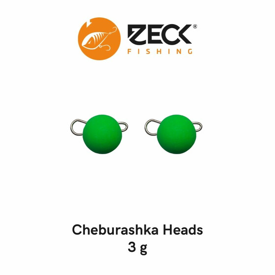 2 Zeck Cheburashka Jig Heads grün 3 g