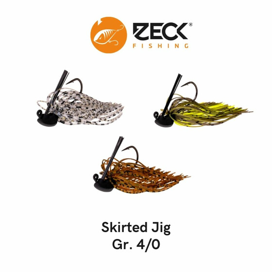 Zeck Skirted Jigs Rubber Jig Head Gr. 4/0