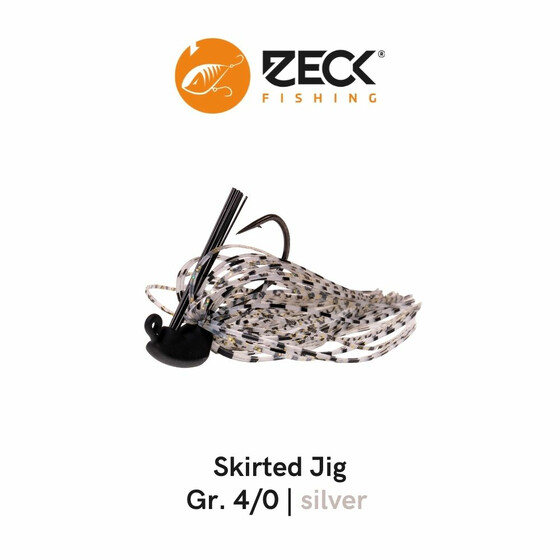 Zeck Skirted Jigs Rubber Jig Head Gr. 4/0 7 g Silber