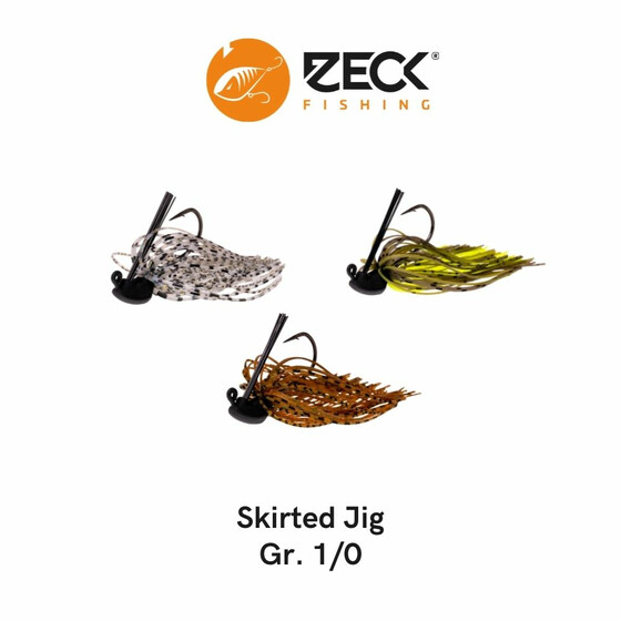 Zeck Skirted Jigs Rubber Jig Head Gr. 1/0