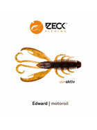 5 Gummikrebse Gummikder Zeck Edward 8,9 cm Motoroil uv-aktiv