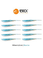 10 Zeck Wilson Drop Shot Köder 6,4 cm Blue Ice 2