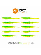 10 Zeck Wilson Drop Shot Köder 6,4 cm Kiwi Lemon uv-akt