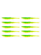 10 Zeck Wilson Drop Shot Köder 6,4 cm Kiwi Lemon uv-akt