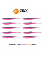 10 Zeck Wilson Drop Shot Köder 6,4 cm Purple Pink uv-ak