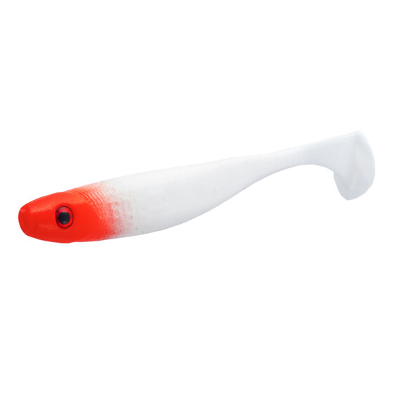 5 Zander Gummifische 8 cm Delphin Rippa Shad Redface
