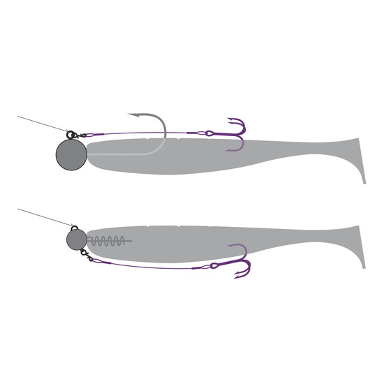 Stinger Haken mit Tungsten Vorfach Gr. 2 - 12 cm