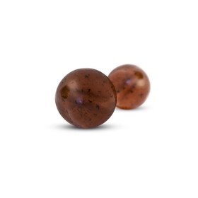 60 Stopperperlen Gummi Perlen braun 5 mm