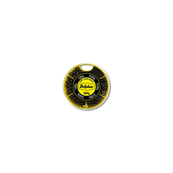 Schrotblei Sortiment 100 g Klemmblei Drehdose fein 0,2 - 1,25 g