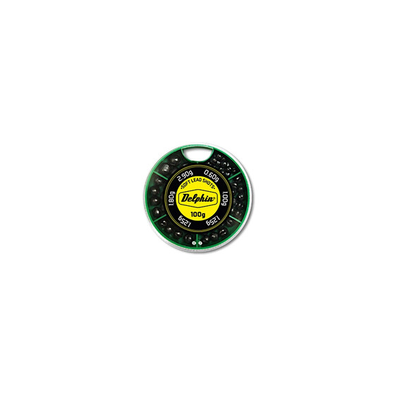 Schrotblei Sortiment 100 g Klemmblei Drehdose grob 0,6 - 2,9 g