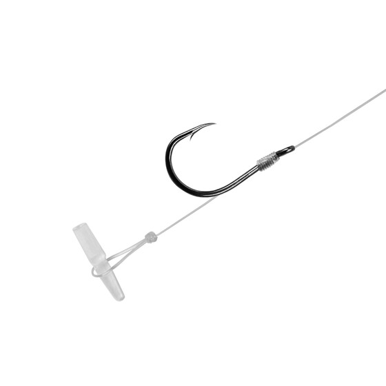6 Method Feeder Haken Fluorcarbon Vorfach mit Boiliestopper Gr. 8 | 8 cm