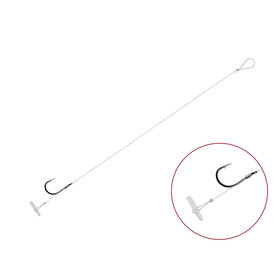 6 Method Feeder Haken Fluorcarbon Vorfach mit Boiliestopper Gr. 8 | 8 cm