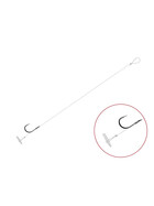 6 Method Feeder Haken Fluorcarbon Vorfach mit Boiliestopper 