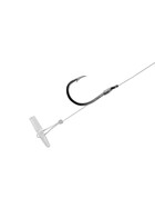 6 Method Feeder Haken Fluorcarbon Vorfach mit Boiliestopper 