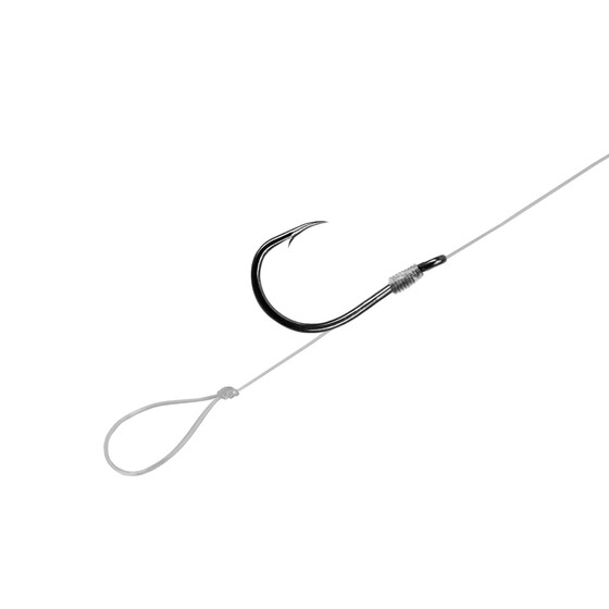 6 Method Feeder Haken Fluorcarbon Vorfach mit Haar Gr. 6 | 12 cm
