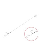 6 Method Feeder Haken Fluorcarbon Vorfach mit Haar Gr. 6 | 12 cm