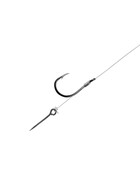 6 Method Feeder Haken Fluorcarbon Vorfach mit Spieß Gr