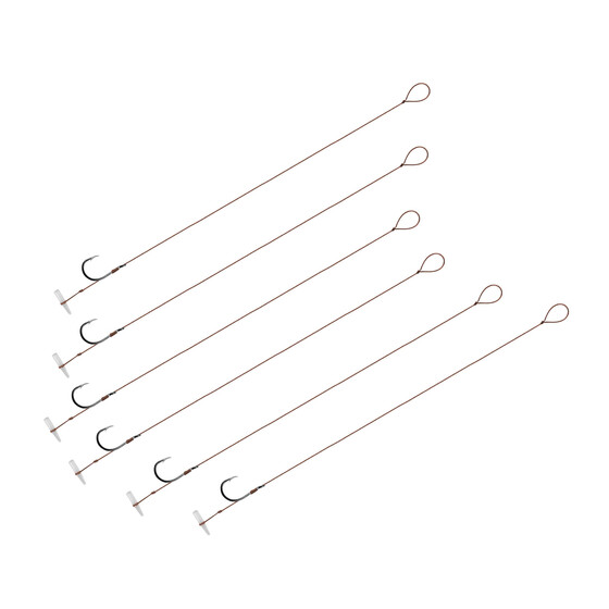 6 Method Feeder Haken Vorfach geflochten mit Boiliestopper Gr. 6 | 12 cm