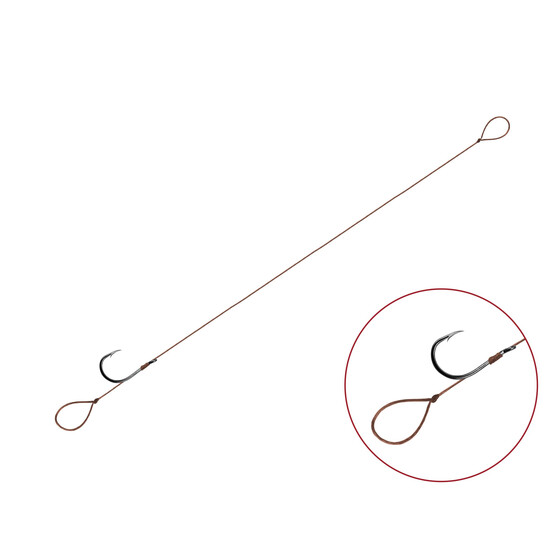 6 Method Feeder Haken Vorfach geflochten mit Haar Gr. 8 | 8 cm