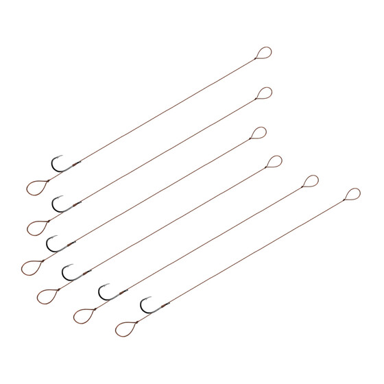 6 Method Feeder Haken Vorfach geflochten mit Haar Gr. 8 | 8 cm