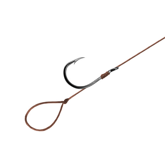 6 Method Feeder Haken Vorfach geflochten mit Haar Gr. 6 | 12 cm