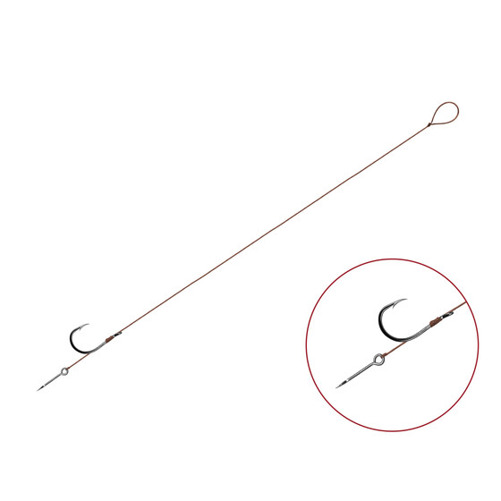 6 Method Feeder Haken Vorfach geflochten mit Spie Gr. 6 | 12 cm