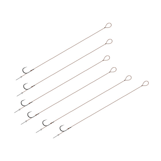 6 Method Feeder Haken Vorfach geflochten mit Spie Gr. 6 | 12 cm