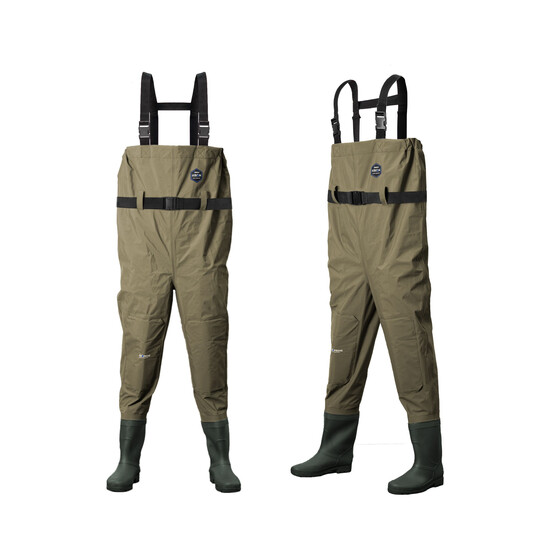 Wathosen mit Gummistiefeln Angler Watstiefel Gr. 41 - 47