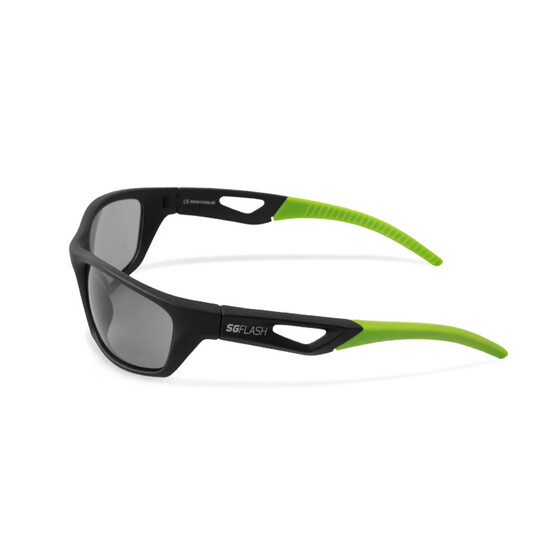 Sportbrille polarisiert mit Etui Delphin Polbrillen SG Flash grau