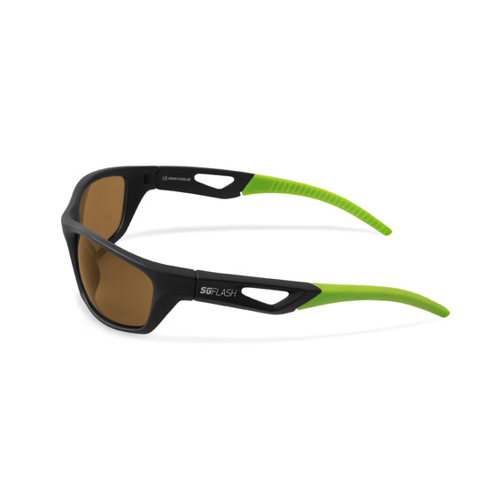 Sportbrille polarisiert mit Etui Delphin Polbrillen SG Flash braun
