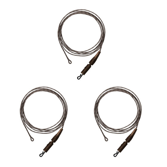 3 Leadcore Rigs mit Safety Clip Karpfen Vorfcher 45 lbs