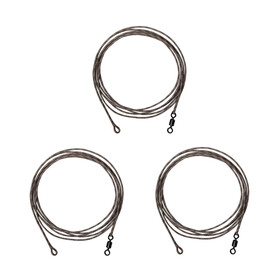 3 Leadcore Rigs mit Wirbel Karpfen Vorfächer 45 lbs