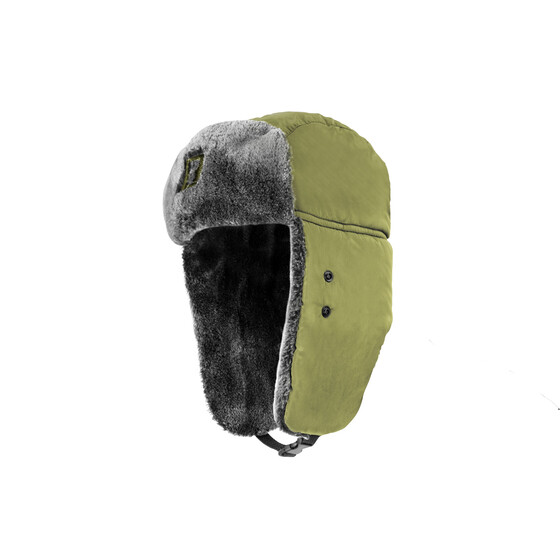 Fellmtze Boyar Mtze mit Ohrenklappen olivegrn