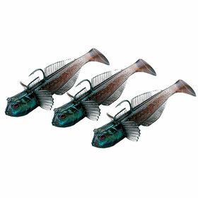 3 Gummifische Raubfisch Hecht Köder Koppe - 08 cm