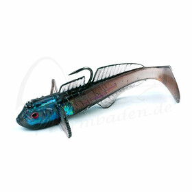 3 Gummifische Raubfisch Hecht Köder Koppe - 08 cm